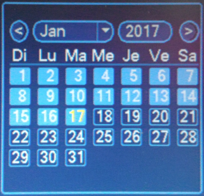 Calendrier enregistreur Dahua